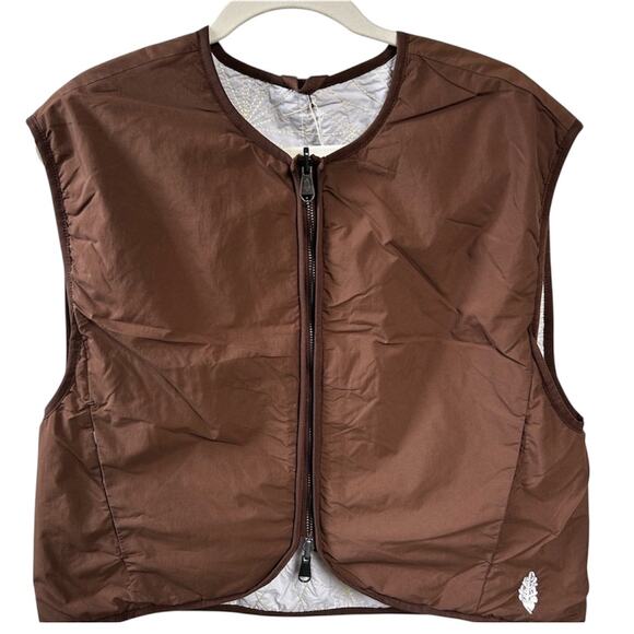 Free People Movement Kacie Reversible Quilted Liner Vest Size Small NWT Boho - Picture 10 of 11